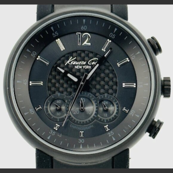 Kenneth Cole New York KC1726 Chrono Slim Sport IP 'Blk' Men's Watch (As New!) - Picture 1 of 14